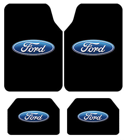 Ford Logo Desen Kadife Halı Oto Paspas Seti